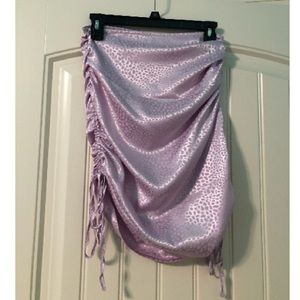 Leopard ruche skirt
